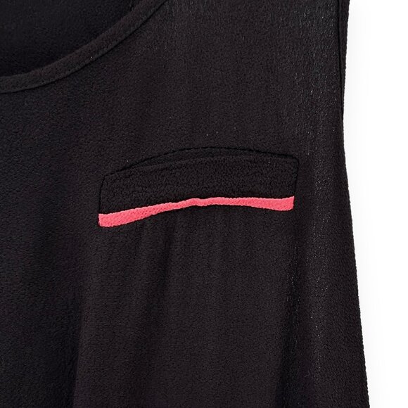 Prabal Gurung x Target Black Pebble Racerback Semi Sheer Tank Top sz S - Picture 3 of 7